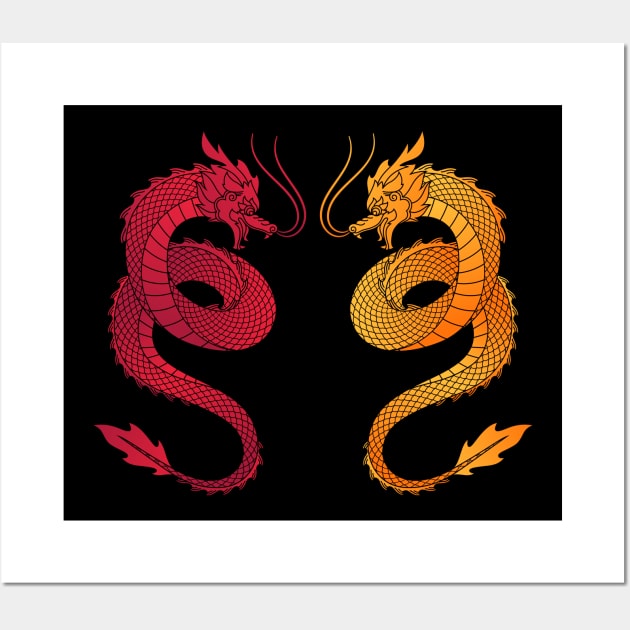 Traditional Chinese Dragon Wall Art by Mako Design 